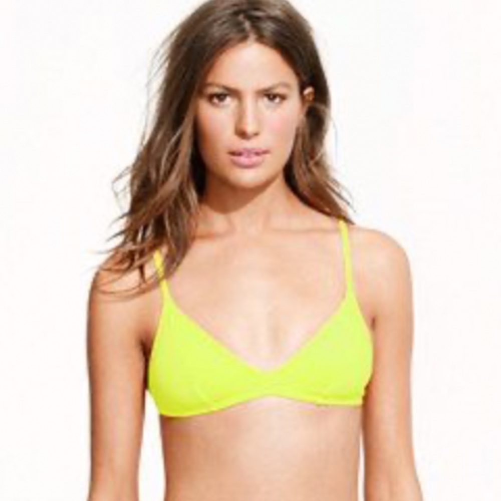 J. Crew Neon Yellow Bikini Top